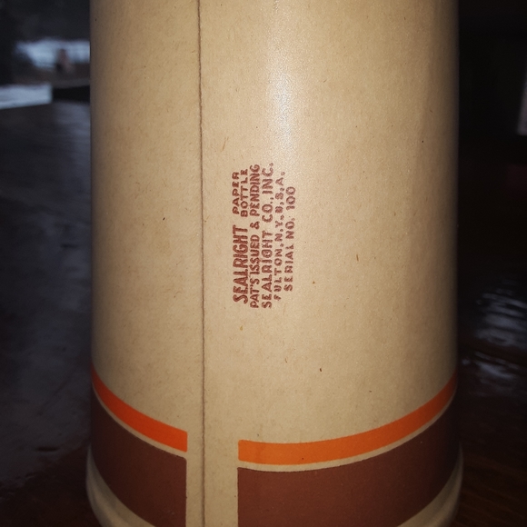 Meadow gold buttermilk 1 qt wax cone cylinder vintage New Old Stock - Picture 5 of 10